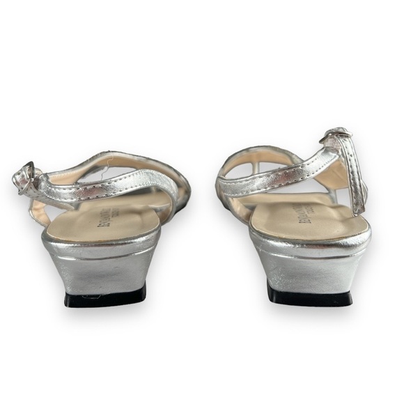 Nwot Benjamin Walk Touch Ups Silver Rhinestone Formal Kitten Heel Shoe Size 7.5 - Picture 10 of 16